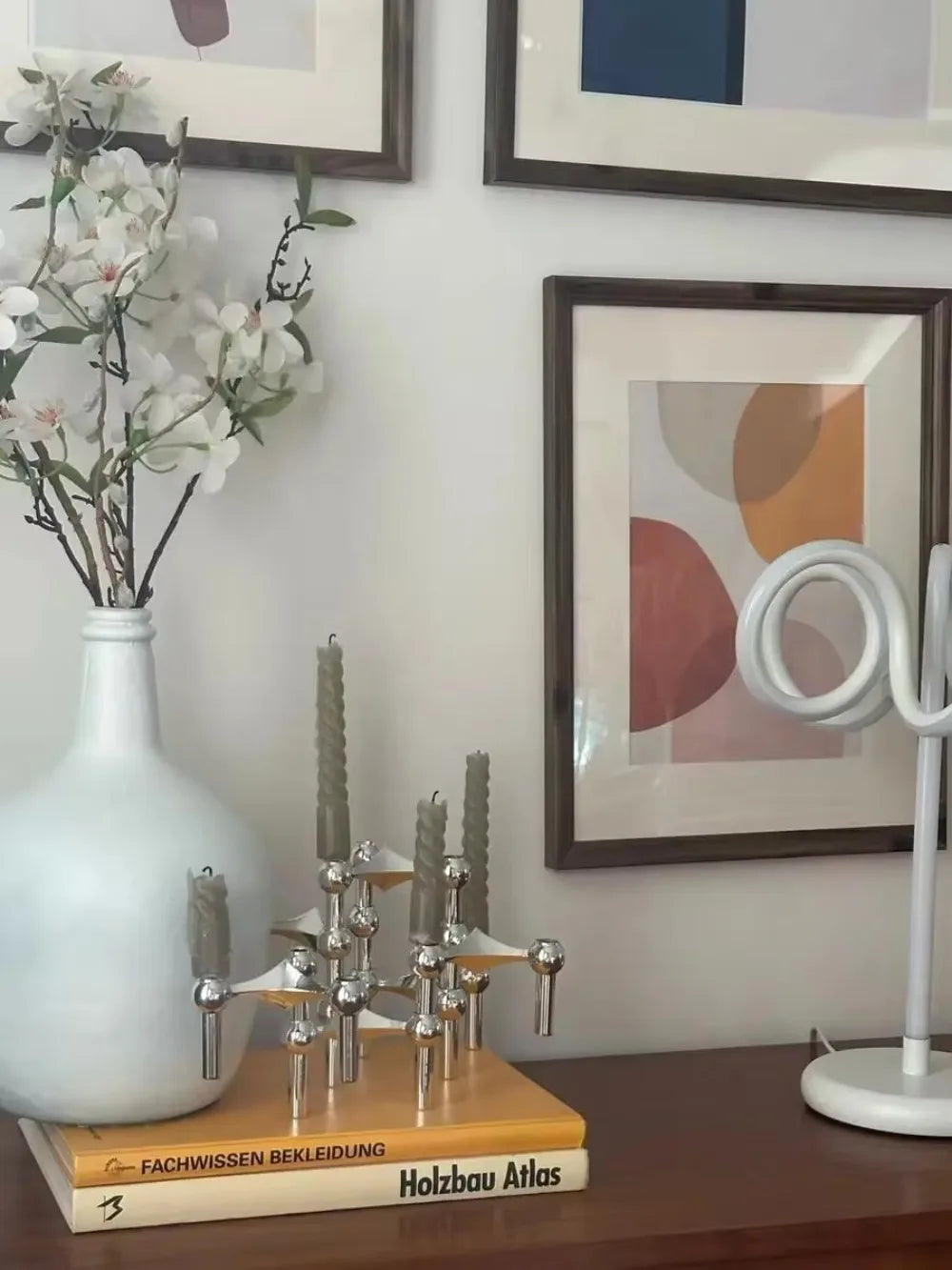 Metal Molecular Structure Candle Holder