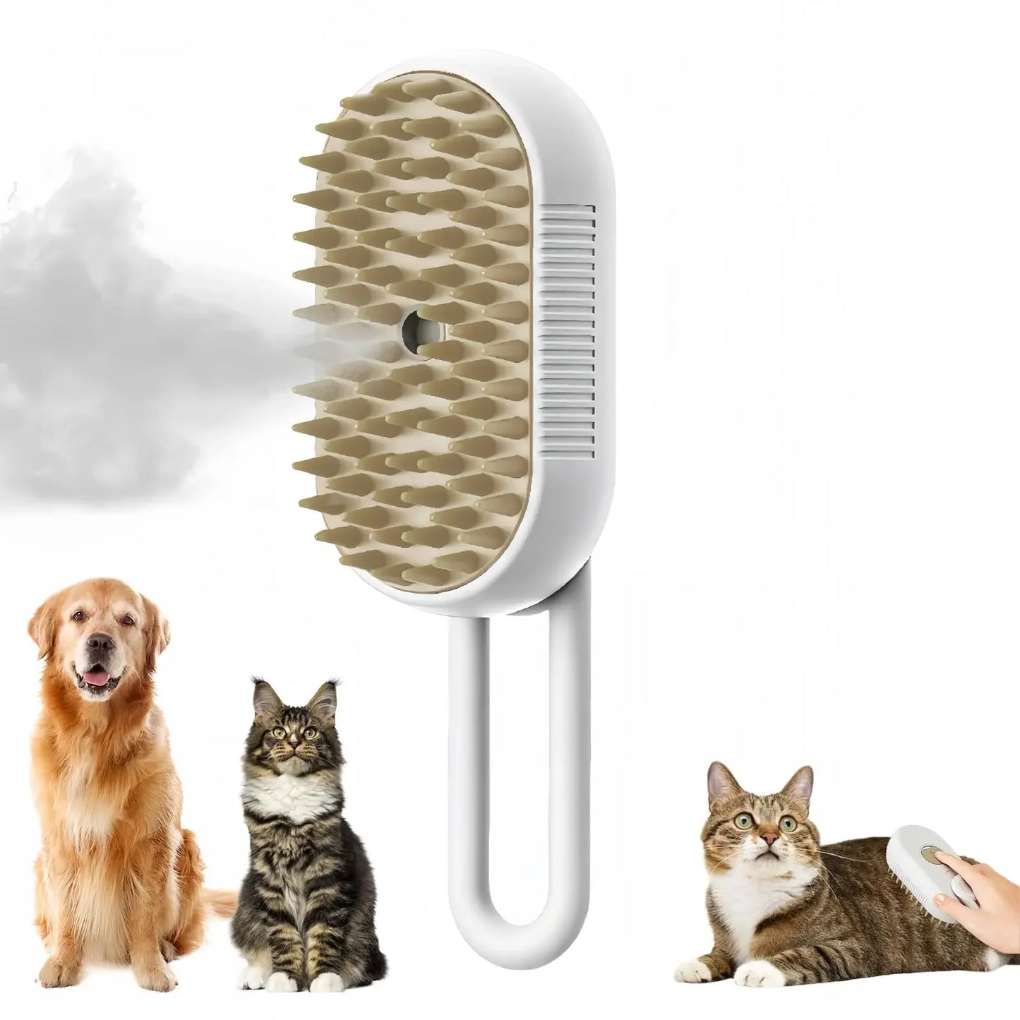 Rotatable Pet Spray Massage Brush