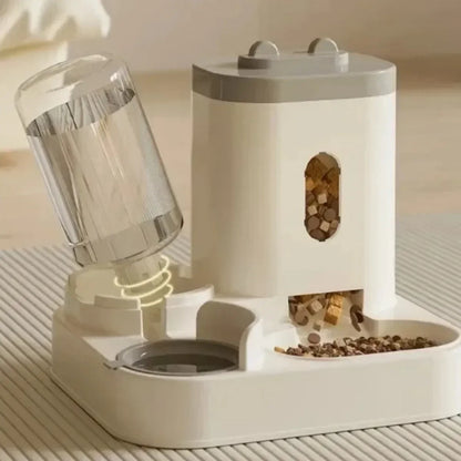 Automatic Feeder Bowl With Water Fountain