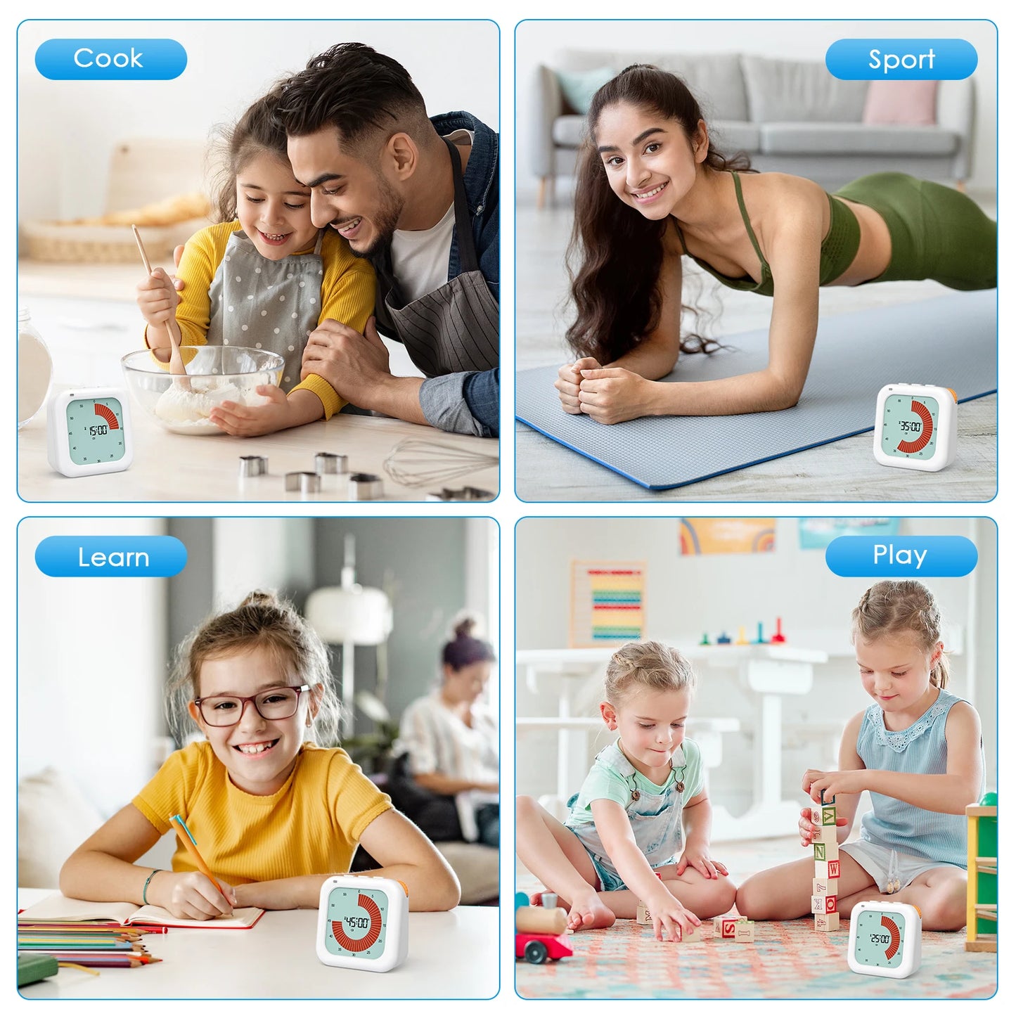 Visual Timer Digital Countdown For Kitchen