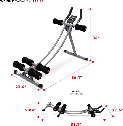 Waist Trainer Ab Roller with Elbow Support