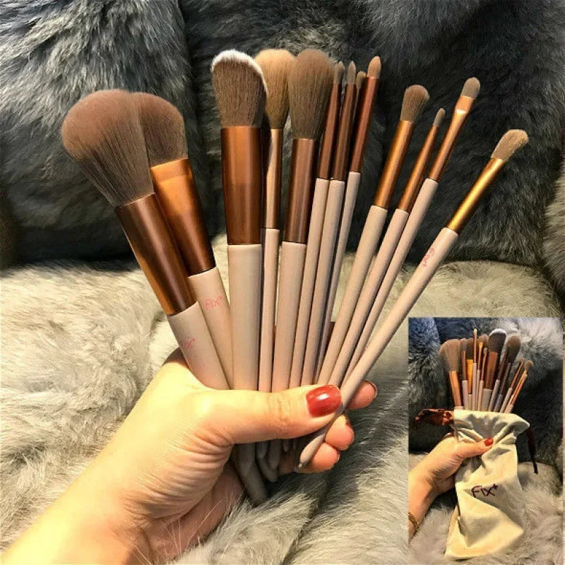 Goat Hair Makeup Brushes Set