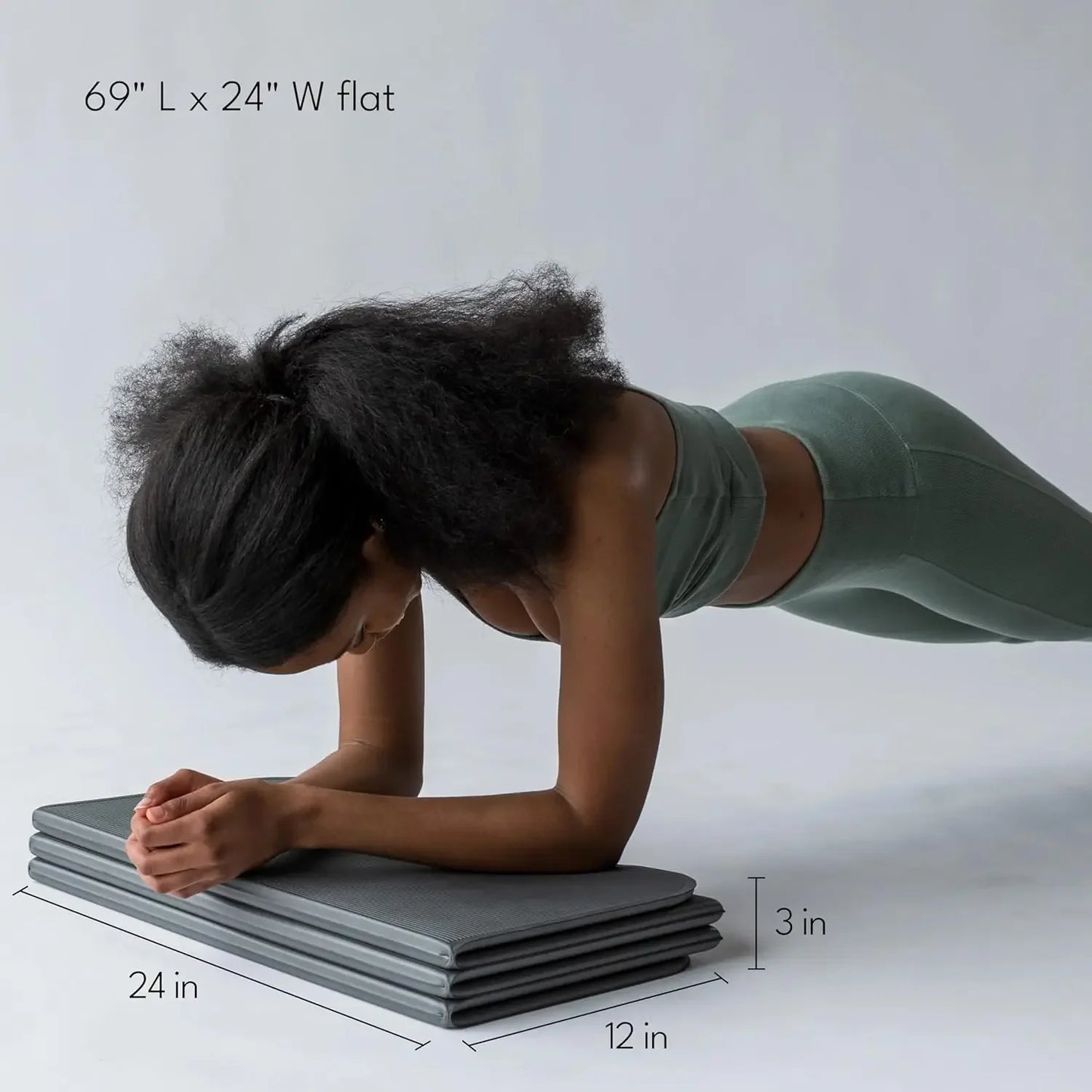 Foldable 12mm Multi-Purpose Fitness Yoga Mat