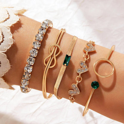 Fashionable Snake Imitation Gemstone Bangle