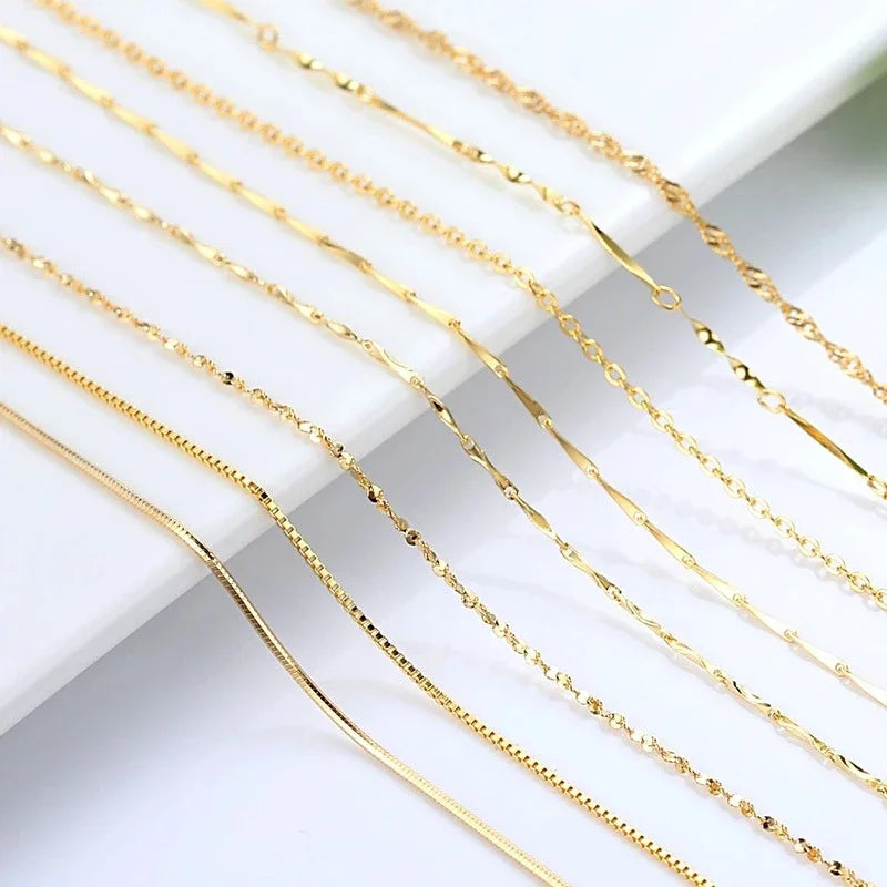 14k Original Gold Color Necklace Chain
