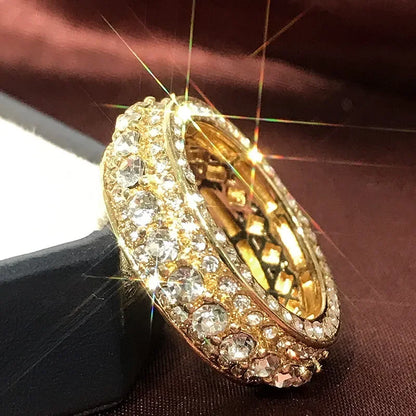 14 k Gold Diamond Round Ring