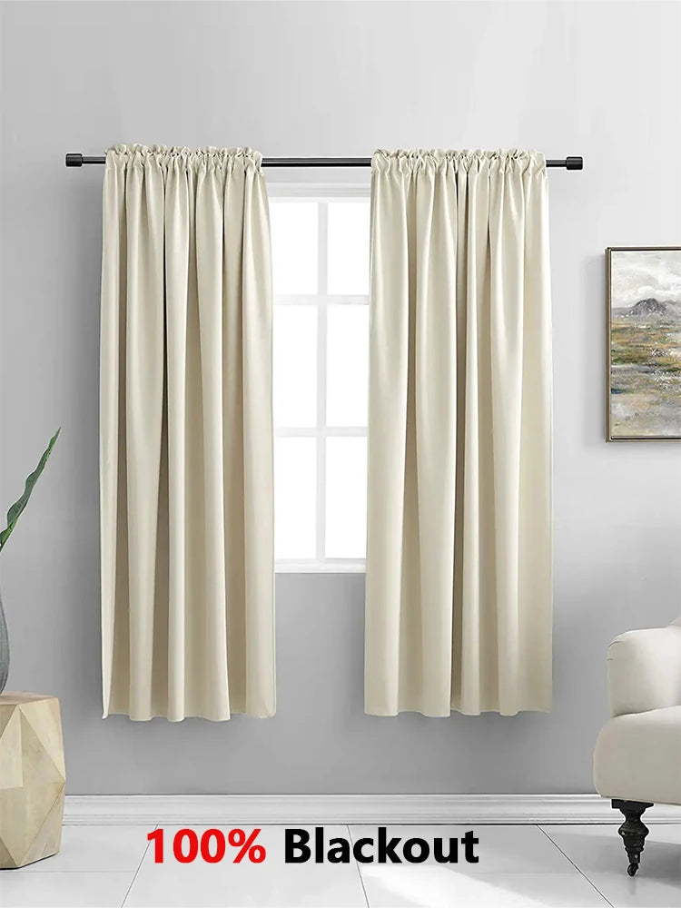100%Shading Blackout Curtains