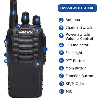 Dual Band Portable Long Range Walkie Talkie