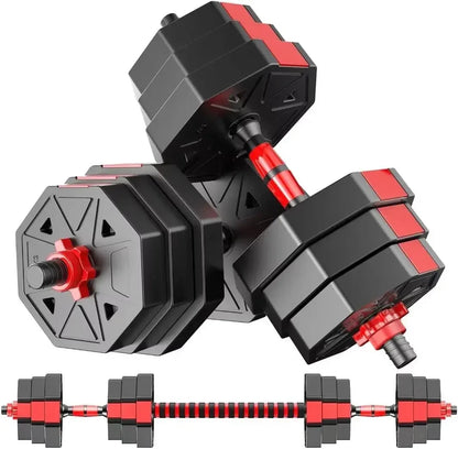 Adjustable Hexagon Non-Rolling Dumbbells Set