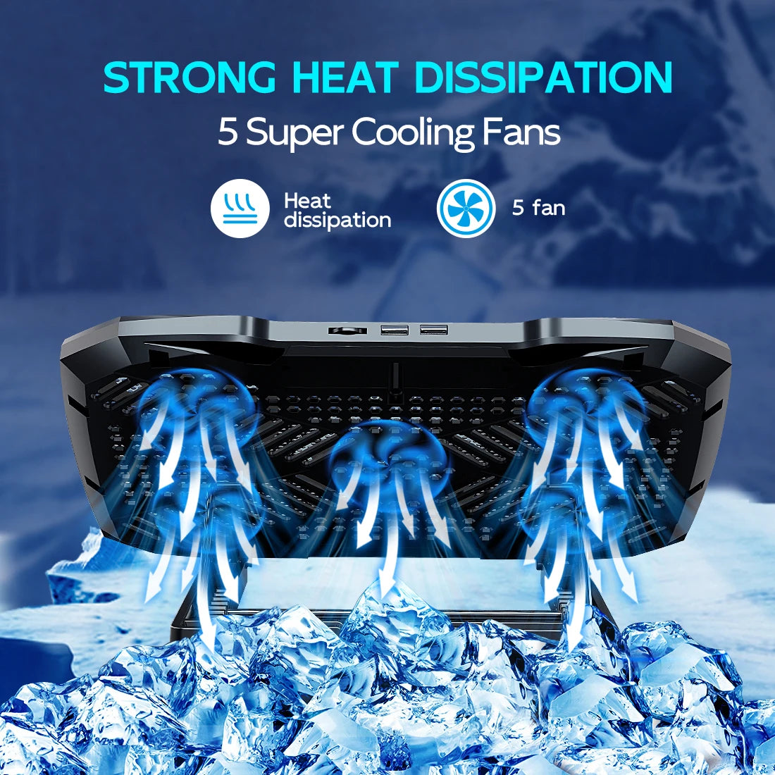 Laptop Cooling Pad With Phone Holder