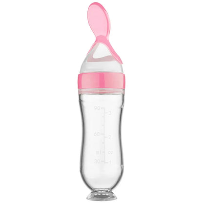 Baby Silicone Squeezing Feeding Bottle