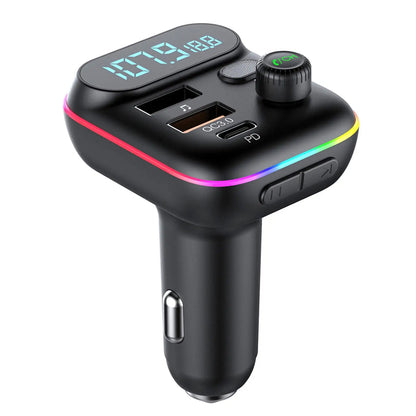 Type-C & QC 3.0 Car Bluetooth FM Transmitter