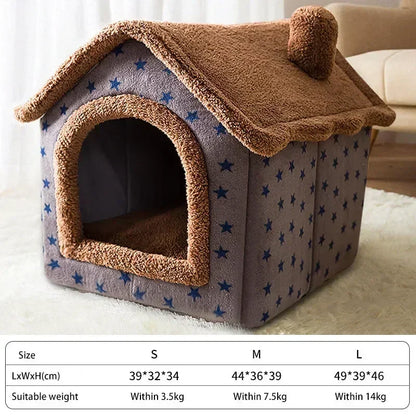 Foldable Dog House Kennel Bed