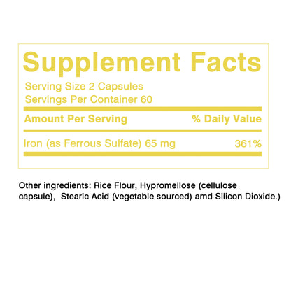 Iron Supplement 65 Mg