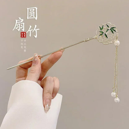 Vintage Bell Orchid Flower Fringe Hair Sticks