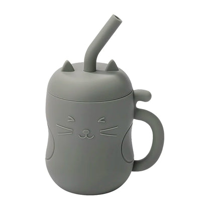 BPA Free  Baby Silicone Straw Cup