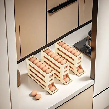 4 Layers Automatic Rolling Egg Organizer