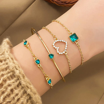 Fashionable Snake Imitation Gemstone Bangle