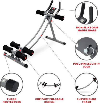 Waist Trainer Ab Roller with Elbow Support