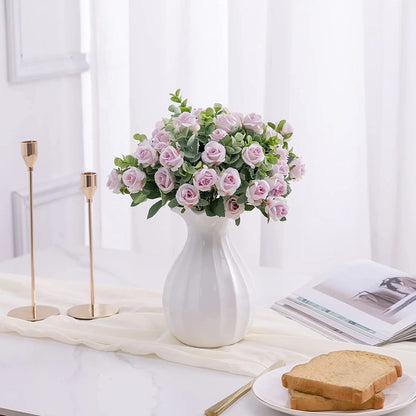 10 Heads Artificial Silk Rose Flower