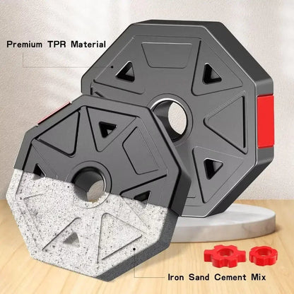 Adjustable Hexagon Non-Rolling Dumbbells Set