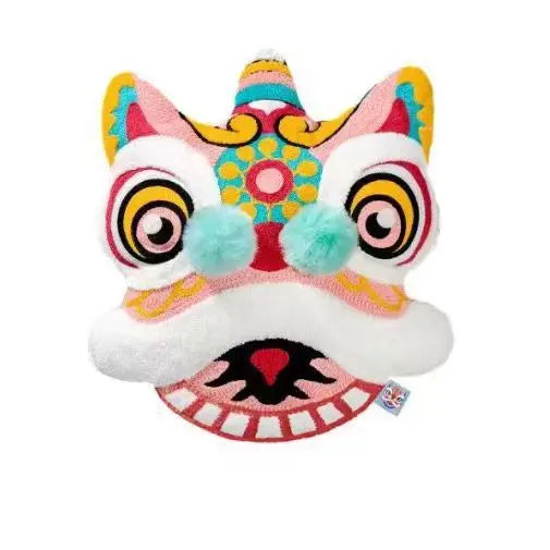Chinese National Tide 3D Awakening Lion Head Pillow