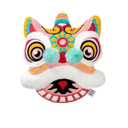 Chinese National Tide 3D Awakening Lion Head Pillow