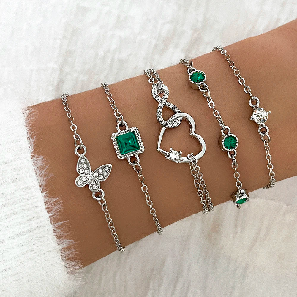Fashionable Snake Imitation Gemstone Bangle