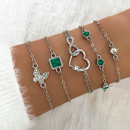 Fashionable Snake Imitation Gemstone Bangle