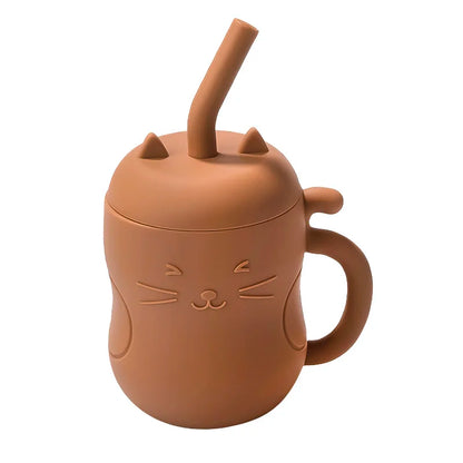 BPA Free  Baby Silicone Straw Cup