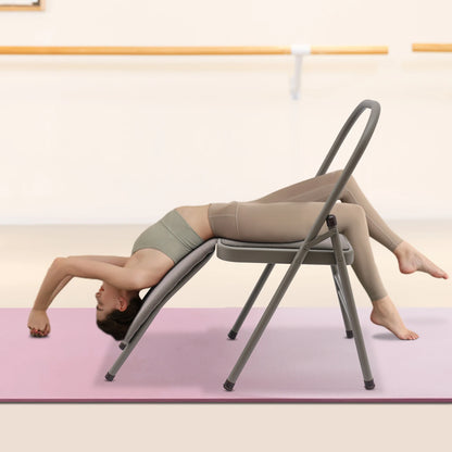Foldable Yoga Auxiliary Chair With Lumbar Back Support
