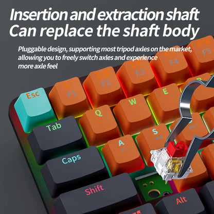 USB Mini Mechanical Gaming Wired Keyboard