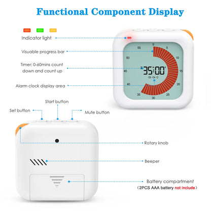 Visual Timer Digital Countdown For Kitchen