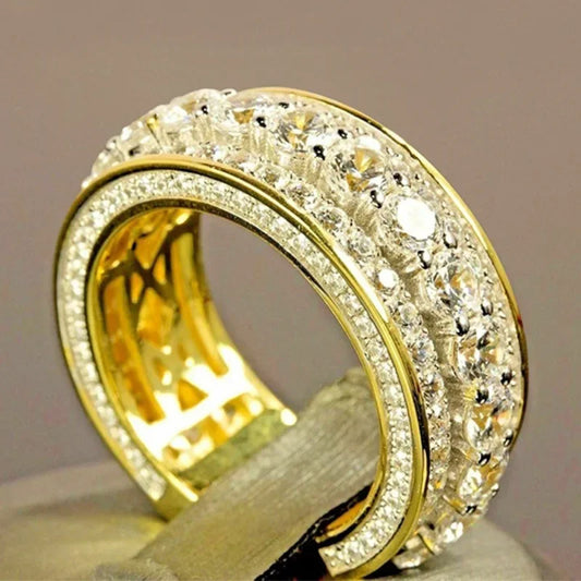 14 k Gold Diamond Round Ring