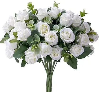 10 Heads Artificial Silk Rose Flower