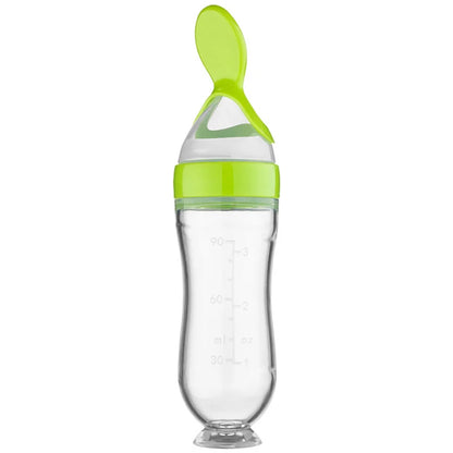 Baby Silicone Squeezing Feeding Bottle