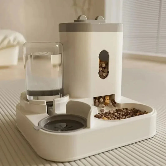 Automatic Feeder Bowl With Water Fountain