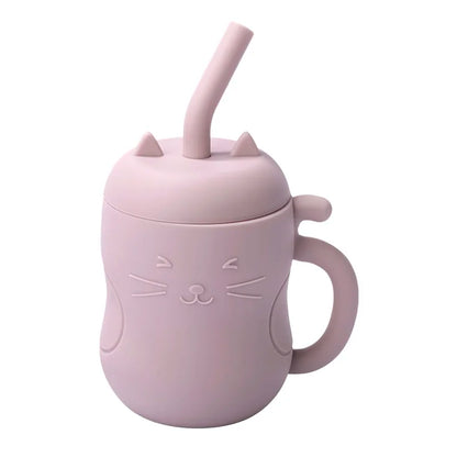 BPA Free  Baby Silicone Straw Cup