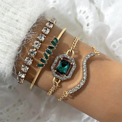 Fashionable Snake Imitation Gemstone Bangle