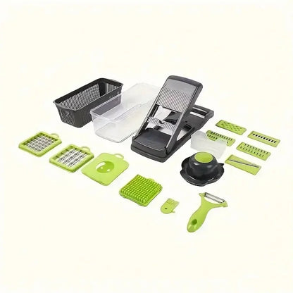 Multifunctional Vegetable Slicer With Basket