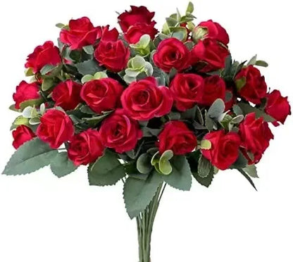 10 Heads Artificial Silk Rose Flower