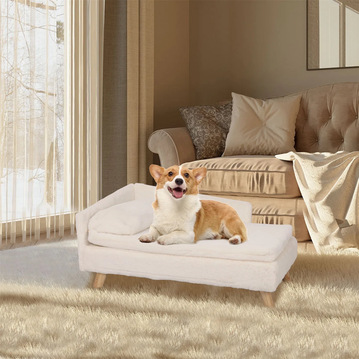 Waterproof Elevated Pet Bed With Cozy Pad
