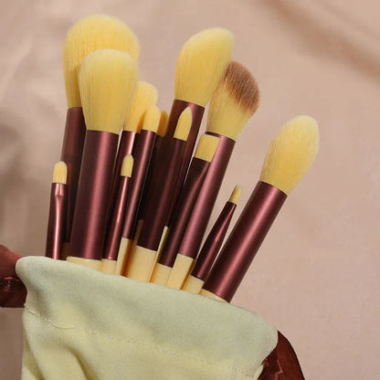 Goat Hair Makeup Brushes Set