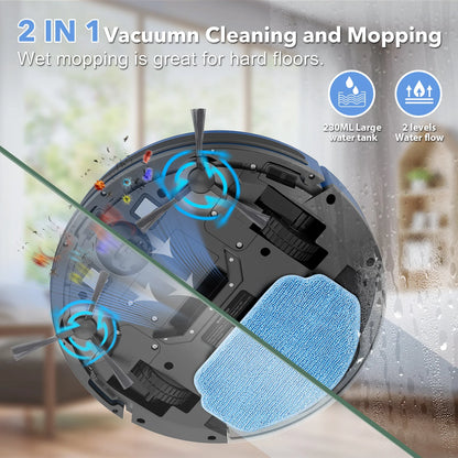 6000Pa Power Auto Charging App Control  Robot Vacuum Cleaner