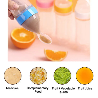 Baby Silicone Squeezing Feeding Bottle