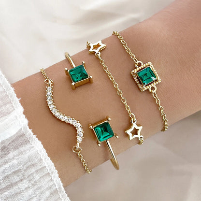 Fashionable Snake Imitation Gemstone Bangle