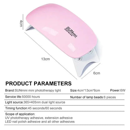 Portable 6W Mini Nail Dryer Machine With USB Cable