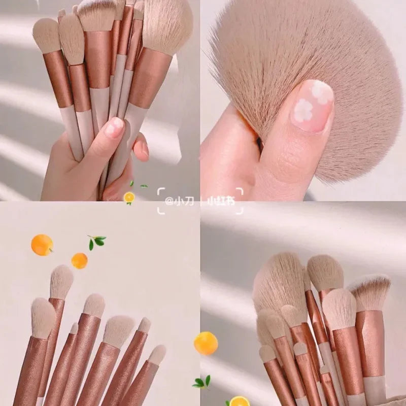 Goat Hair Makeup Brushes Set
