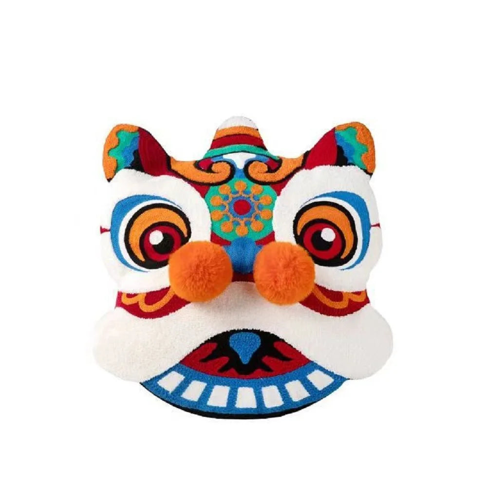 Chinese National Tide 3D Awakening Lion Head Pillow