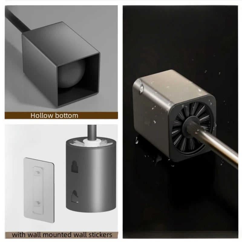 Metal Shell Wall-Mounted Toilet Brush Holder